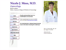 Tablet Screenshot of nicolemossmd.com